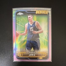 Topps Chrome 2024-25 Nikola Jokić Denver Nuggets Pink Refractor Card #50