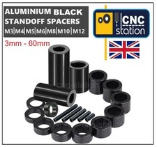 Black Anodised Aluminium Spacers M3 M4 M5 M6 M8 M10 M12  Standoff Spacer bushing