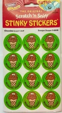 Trend scratch sniff stickers Retro 80s Chocolate scooper dooper ice CREAM CONE