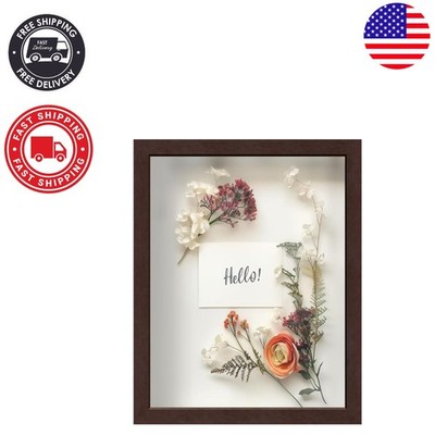Elegant Mahogany Shadow Box Frame 11''x14'' - Perfect for Cherished Memories