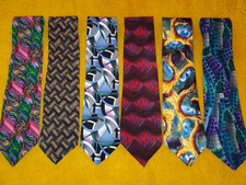 6 JERRY GARCIA GRATEFUL DEAD TIES 11  56" VINTAGE pre-1996 / OLDEST PATTERNS
