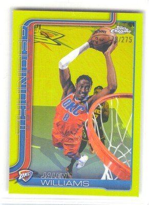 2025-26 Topps Chrome Update #11 Jalen Williams Yellow Refractor #/275 