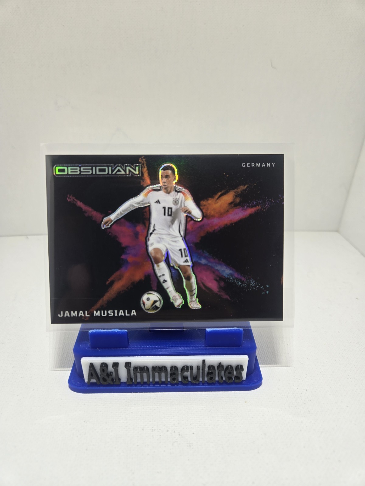 2023-24 Panini Obsidian Soccer Jamal Musiala Colorblast Case Hit SSP Germany