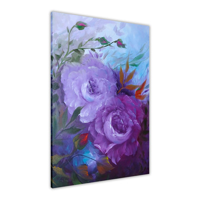 Lila Blüte Leinwand Wandbild Bild Druck