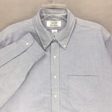 Brooks Brothers THE COOP Shirt Men 17/37 Blue Oxford Button Down Made in USA