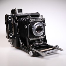Graflex Speed Graphic 2 1/4 x 3 1/4 Fld Camera. Graphex 101mm f4.5 Lens TESTED 