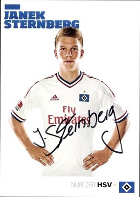Autogrammkarte Fußballer Janek Sternberg, Hamburger SV, Autogramm - 11497223