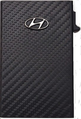 Hyundai Carbon Fiber  Minimalist Pop Up Wallet RFID Blocking With Cash Band