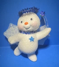 New Sweet Snow Angel Hallmark Ornament Snowman Tinsel Halo Snowflake Wings