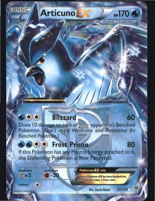 Articuno EX 25/135 Holo EX Rare Plasma Storm Pokemon Holo