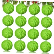 16 Pcs Lime Green Christmas Balls Ornaments 2.36 Inch Hanging Furry Christmas