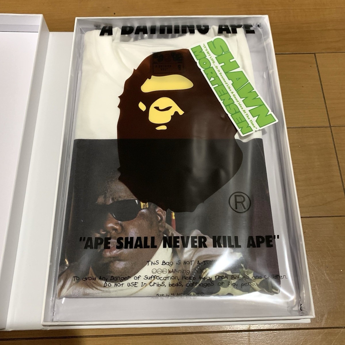 A BATHNIG APE BAPE X SHAWN MORTENSEN BIGGIE TEE 2025 The Notorious
