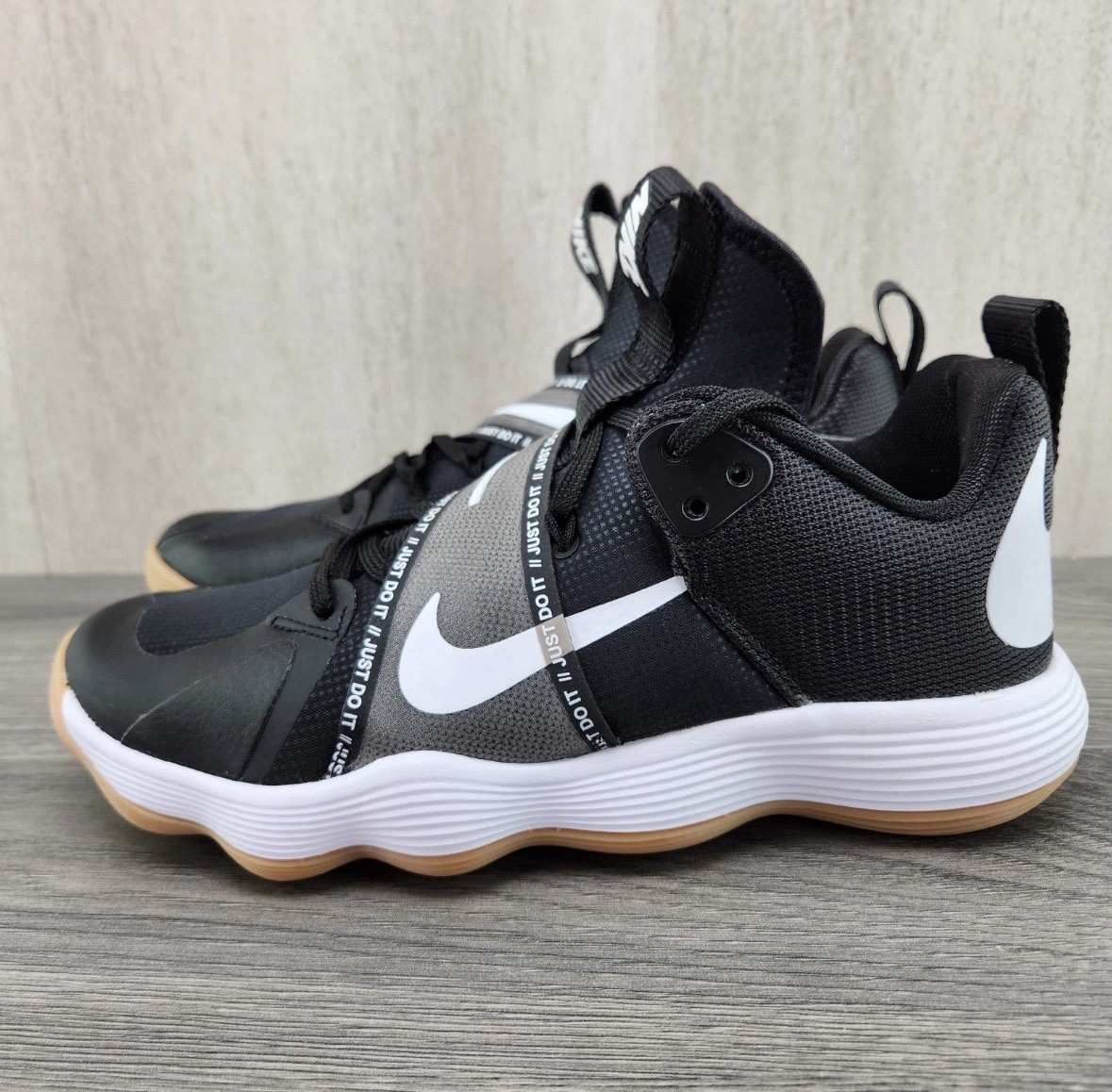 Nike React HyperSet Black White Gum Volleyball Shoes CI2955-010