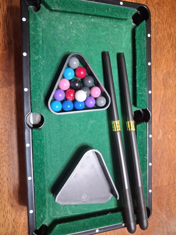 Westminster Complete Mini Pool Billiards Table Portable Desktop Game Set