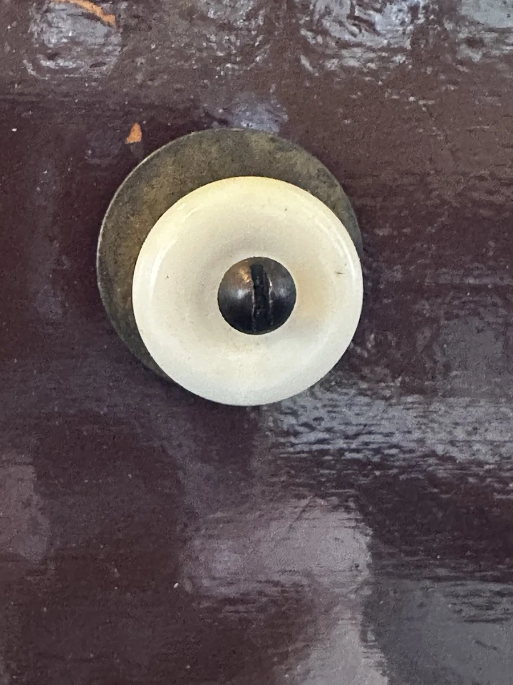 Perilla de gabinete redonda tiradores de cajón blanco vintage Foto 2 de 4