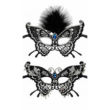 Women Halloween Bat Butterfly Chain Mask Gothic Venetian Party Masquerade Mask