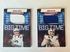 JOSH ALLEN AND DRAKE MAYE 2025 ROOKIES & STARS BIG TIME PATCH FOOTBALL LOOK