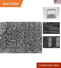 1 Pound Bright Aluminum Chainmail Jump Rings 14G 5/16" ID 1700 Rings