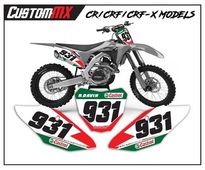 Honda CR/CRF MX Nummerntafel Grafik Hintergründe 85 150 125 250 450 500
