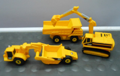 Hot Wheels Planet Micro Cat Machines Serie 1 JCB, Bagger, Truck