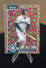 2026 Topps Series 1 Baseball Cole Young #129 Green & Pink Polka Dots RC Mariners