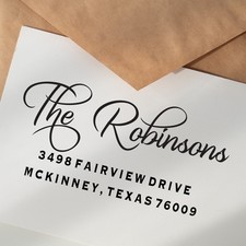 Custom Address Self Inking Stamp Mailing Stamp Return Address Stamp 50 x 25 MM