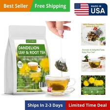 Caffeine-Free Dandelion Root Tea - 100 Tea Bags for Digestive Health