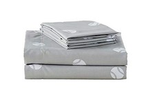 Chezmoi Collection 3-Piece Kids/Teens Sports Sheet Set - Soft Microfiber Gray