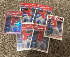 6 Card Rc Lot 2023 Panini Donruss Jordan Walker Reverse Negative Pink Holo Sp