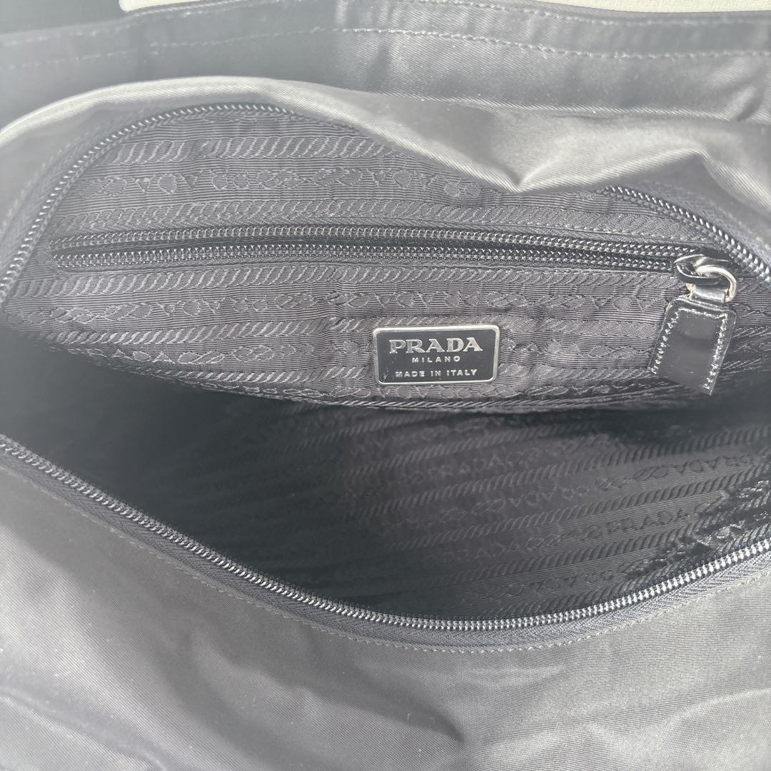 PRADA Black Nylon Shoulder Bag A4 Compatible for Commuting School Mom Bag thumbnail 7