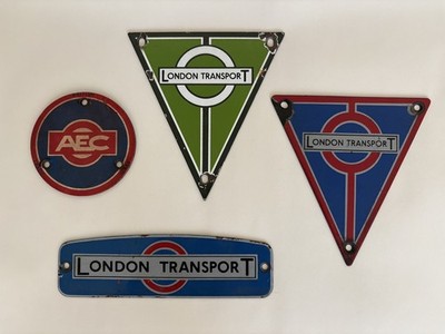 London Transport Emailschild Bus Kühlerabzeichen 50er Jahre U-Bahn 