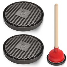 2 Pcs Plunger Mat Toilet Holder Drip Tray Catches Wicks Water Dries Quickly