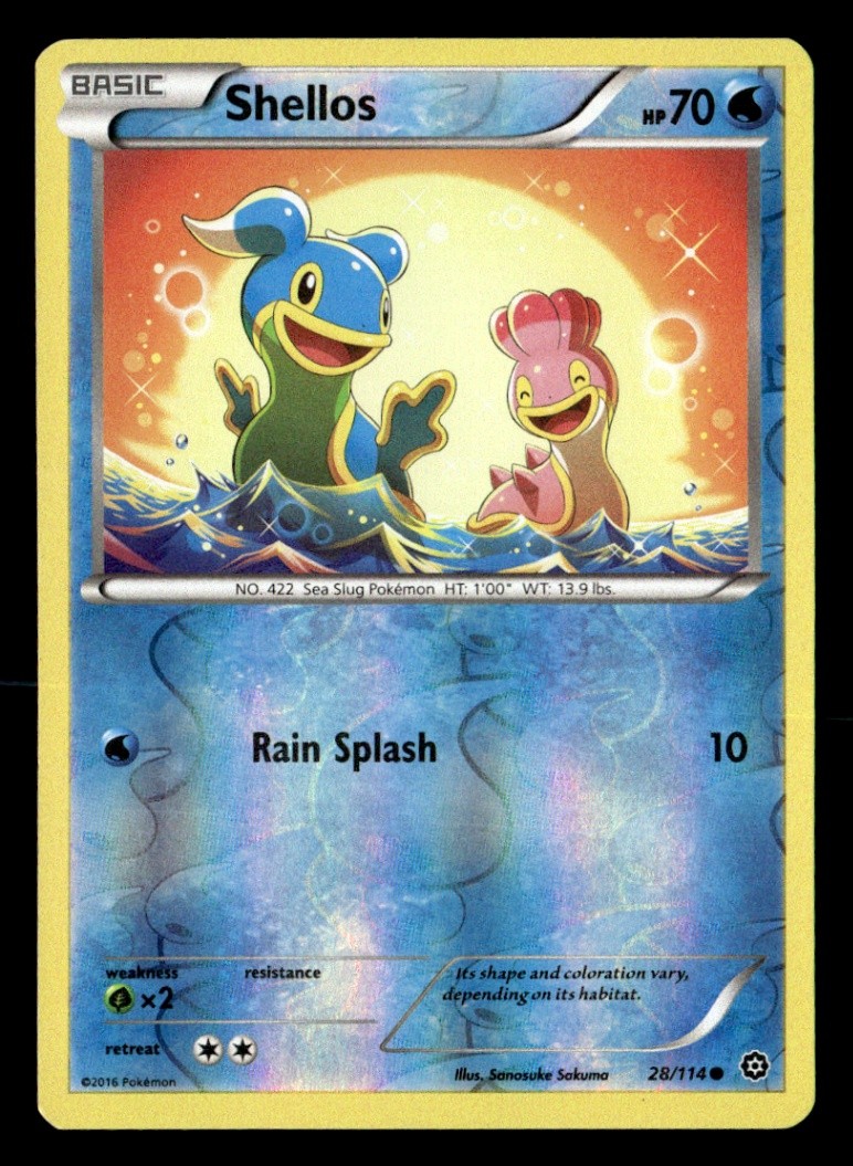 Shellos Common Reverse Holo XY - Steam Siege 28/114 LP Pokémon TCG