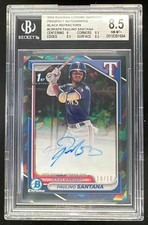 2024 Bowman Chrome Sapphire Black #CSPA-PS Paulino Santana Auto /10 BGS 8.5