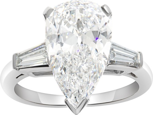 GIA certified 3.03 carat E color, IF clarity dimond ring