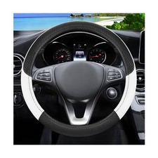 Car Steering Wheel Cover, 14.5-15" Leather Breathable Sporty Vehicle Steering...