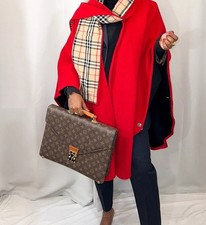 Hourihan Irish Vintage Wool Cashmere Red Cape Custom Burberry Lining Trim D66