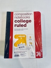 Set of 5 Poly Cover Notebooks College Ruled 70 sheets Multi Color New