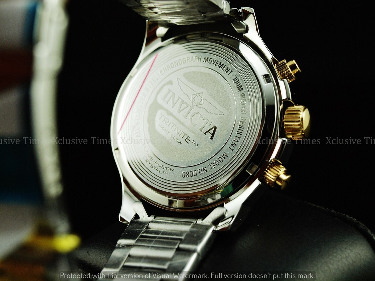 Montre Chronographe Invicta Homme En Acier Inoxydable – Neuve Avec étiquettes