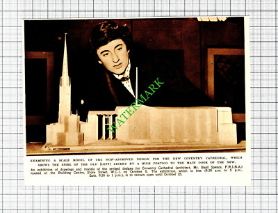 Modell New Coventry Cathedral Mr Basil Spence - 1952 kleiner Ausschnitt