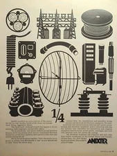 Anixter Bros Inc Skokie IL Electrical Wiring Electronics Vintage Print Ad 1969