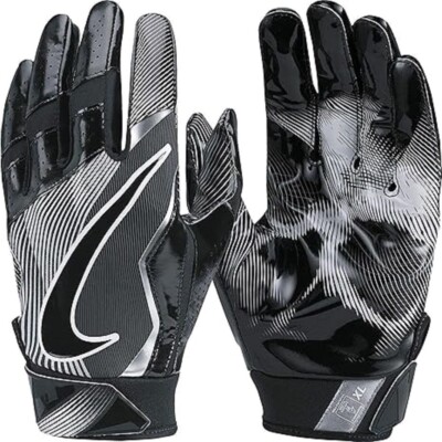 NEW NIKE VAPOR JET 4 HIGH SPEED SKILL GLOVES ADULT BLK/METALLIC SILVER MEDIUM