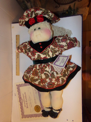 XAVIER ROBERTS CABBAGE PATCH SOFTY GIRL JANEEN SYBIL 1992 W/PAPERS QVC EXCLUSIVE