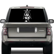 Baphomet Die Cut Vinyl Sticker - Occult Pentagram Car Decal Satanic Satan Skull
