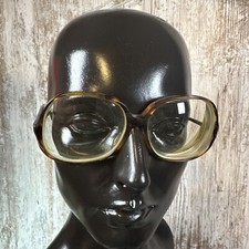 Vintage Revue France Eyeglasses Oversized Clear Amber Frames Rx Glasses