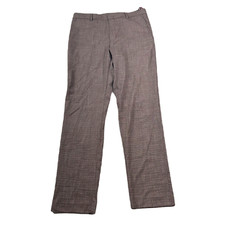 Tommy Hilfiger Performance Pants Mens 33x32 Grey Red Modern-Fit Stretch