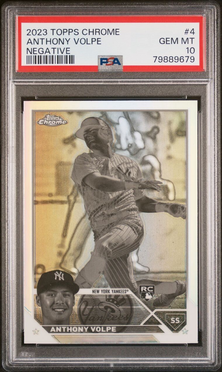 ANTHONY VOLPE 2023 Topps Chrome NEGATIVE REFRACTOR ROOKIE 4 PSA 10 GEM MINT