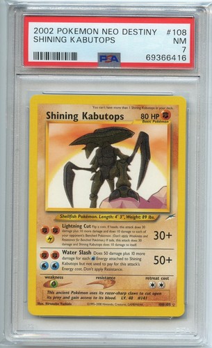 Shining Kabutops (Unlimited) graded PSA 7 for sale on eBay