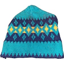Vintage Vermont Originals 100 Wool  Mountain Winter Ski Hat Beanie Distressed