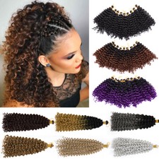 Full Head Afro Kinky Curly Sew in Hair Extensions Deep Curls Afro Croceht Braid